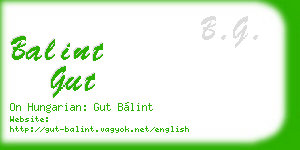 balint gut business card